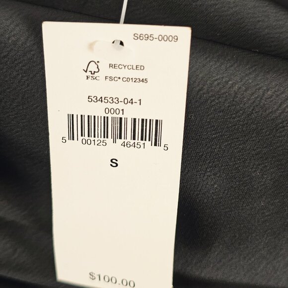 Banana Republic Black Satin Midi Slip Dress NWT!! - Picture 7 of 8